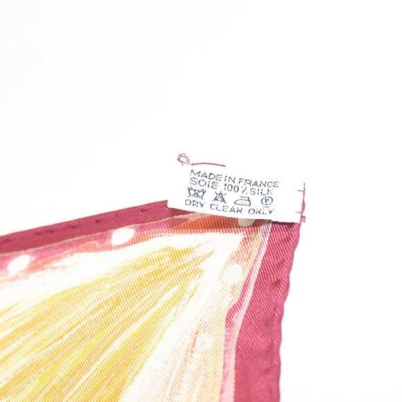 HERMES Carre 90 Scarf ""FEUX DU CIEL"" Silk Yellow Auth - Picture 11 of 16